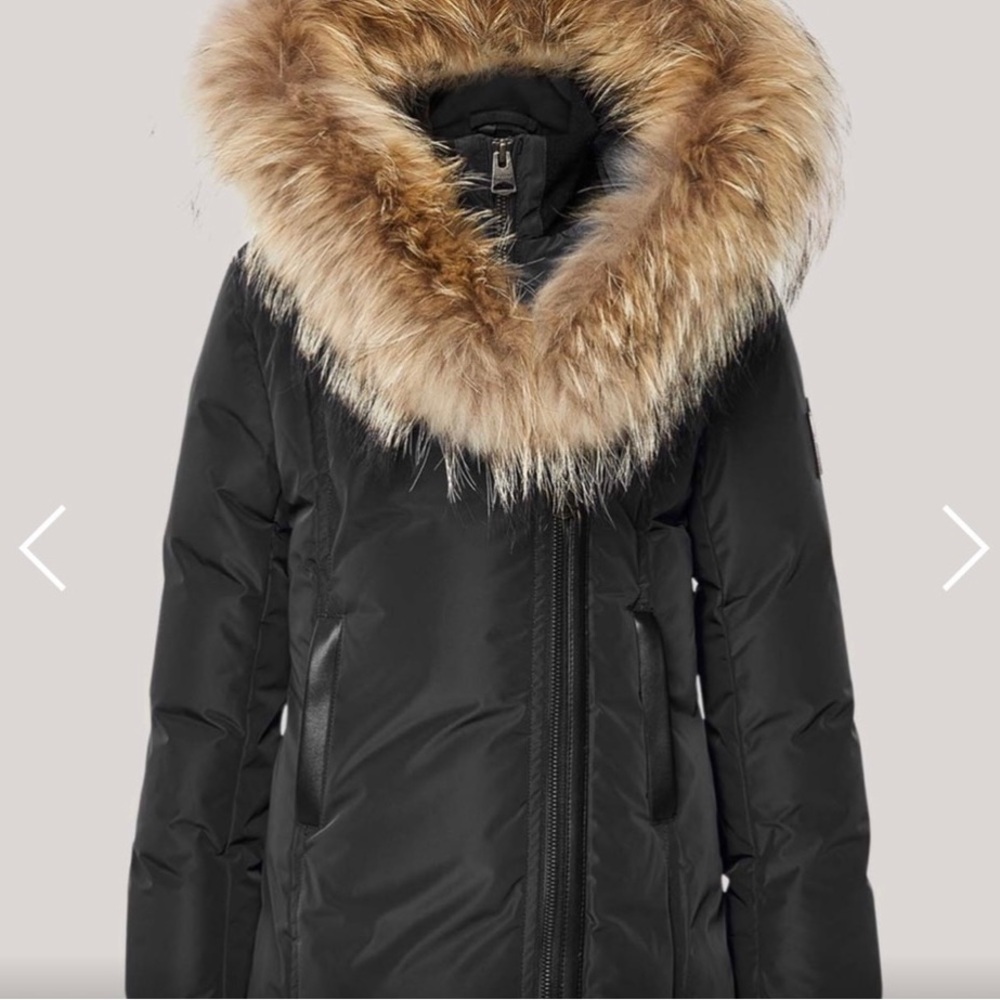 Little girls Black Fur-Trimmed Jacket. Lee Lee mackage coat